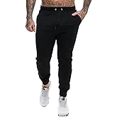 A WATERWANG Men's Slim Jogger Pants, Tapered Athletic Sweatpants for Jogging Running Exercise Gym Workout