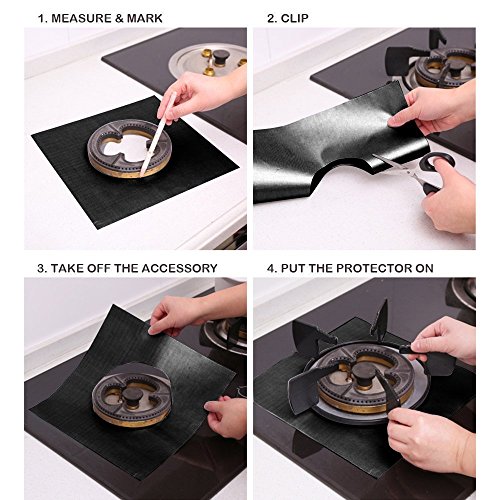 Stove Burner Covers,Risingmed Reusable Stovetop Burner Protector Liner