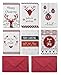 48 Pack Merry Christmas Cards with Envelopes 4x6, Festive Holiday Greeting Card for Xmas, 6 Fair Isle Print Designs