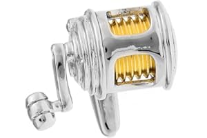 MRCUFF Fishing Reel Fish Rod Fisherman Pair of Cufflinks Presentation Gift Box & Polishing Cloth