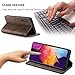 SENSKO Samsung A50 Wallet Case,Magnetic Stand Flip Protective Cover Book Style Leather Flip Cover Durable Shockproof Protective Case for Samsung A50(Coffee)