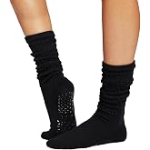TAVI Stacy Slouch Pilates Socks with Grips for Women | Non-Slip Grip Socks, Patented Grip Sole Design, Soft Organic Cotton Blend, Arch Band Support; Use for Yoga, Barre, Lagree