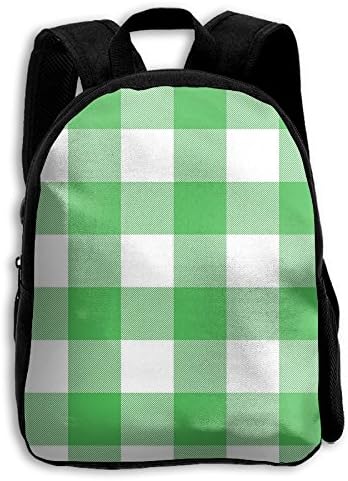 NHRTYHFWDG Customized School Backpack Green Gingham(4989) Childrenâ€s Backpack,Shoulders Bag,Casual Backpack,Travel Backpack