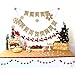 Natural Jute Burlap Merry Christmas Garlands Banner for Holiday Decoration , Displaying and Embellishing