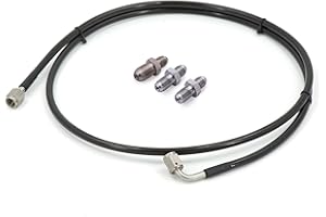 YANG Store 1.2m Master to Slave Cylinder Complete Stainless Clutch Line with An3 Fitting Fit for 06-15 Civic Si (Color : Blac