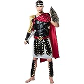 ReneeCho Men Roman Gladiator Solider Costume Halloween Adults Soldier Warrior Armor Spartan Costumes