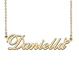 HUAN XUN Unique Name Necklace Gold with Heart