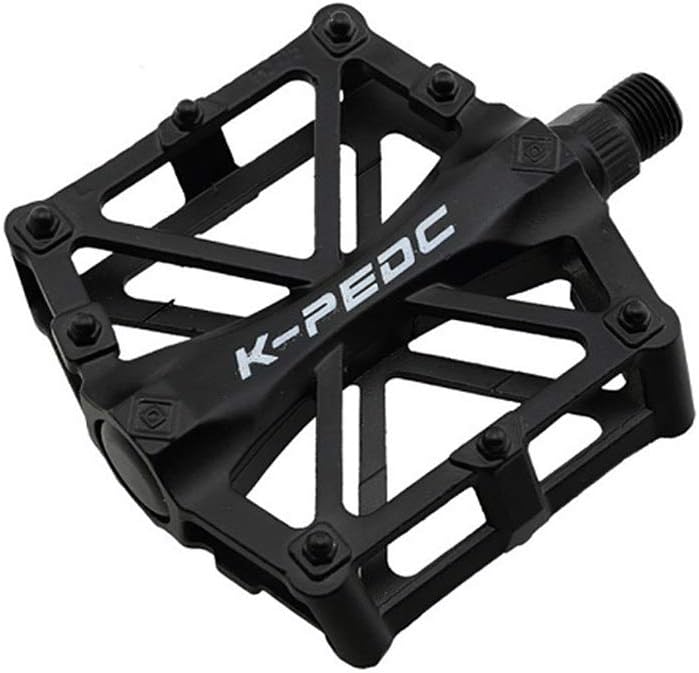 VOANZO Bike Pedals, Bike Bicycle Pedals Aluminum Antiskid Durable Mountain Bike Pedals, MTB BMX Cycling Bicycle Pedals (black)