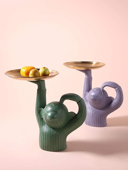 Bandeja De Almacenamiento De Mono Creativo De Estilo Nórdico Sala De