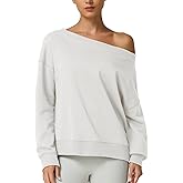 QINSEN Womens Oversized Sweatshirt Long Sleeve Off The Shoulder Pullover Casual Comfy Fall Outfits