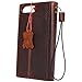 Genuine Vintage Real Leather Case for Apple iPhone 7 Plus Book Wallet Handmade Cover Brown Slim Retro Luxury Thin JP DavisCase®