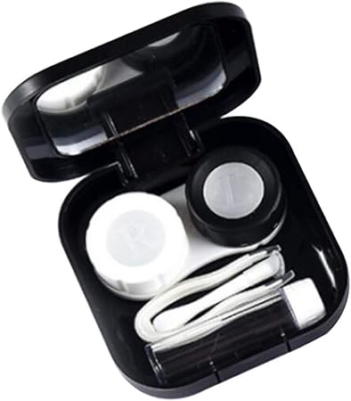 Amazon Healifty コンタクトレンズボックスコンタクトレンズコンタクトレンズキット ブラック Healifty アイピロー アイマスク