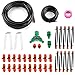 Ohuhu Drip Irrigation Kit, Micro Plant Watering Irrigation System, Heavy Duty Tubing Hose 0 Drippers Emitters & 2-Way Valve, Automatic Irrigation Equipment Set (120 ft)