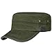 Men's Cotton Flat Top Peaked Baseball Twill Army Millitary Corps Hat Cap Visor