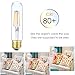 Leools Led Tube Bulb Glass 4W Dimmable Edison T10 Tubular Bulb,E26 Medium Base Filament Lamp 40 Watt Incandescent Bulb Equivalent 2700K Warm White,Clear Glass,No Flicker,3 Pack.