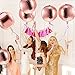 12 Packs 22 Inch 4D Balloons Large Foil Balloons Sphere Foil Balloons 4D Round Balloons for Birthday Wedding Baby Shower Party Decors (12 Packs, Rose Gold)