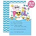 Girl Emoji Pool Party Birthday Invitations, Summer Pool Party Bash, Splash Pad, Water Park Invites, 20 Fill In Pool Party Invitations With Envelopes