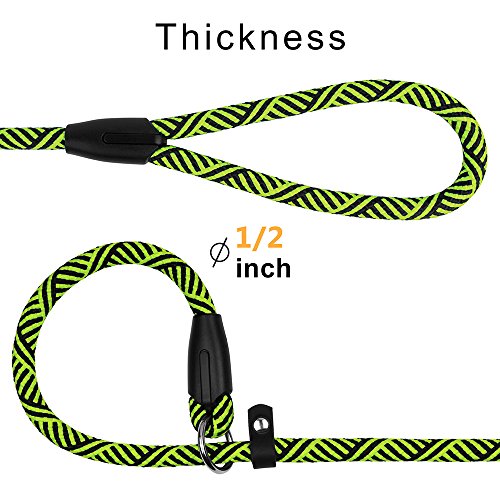 image for BronzeDog Dog Slip Lead 4ft Pet Rope Training Leash for Medium Large D