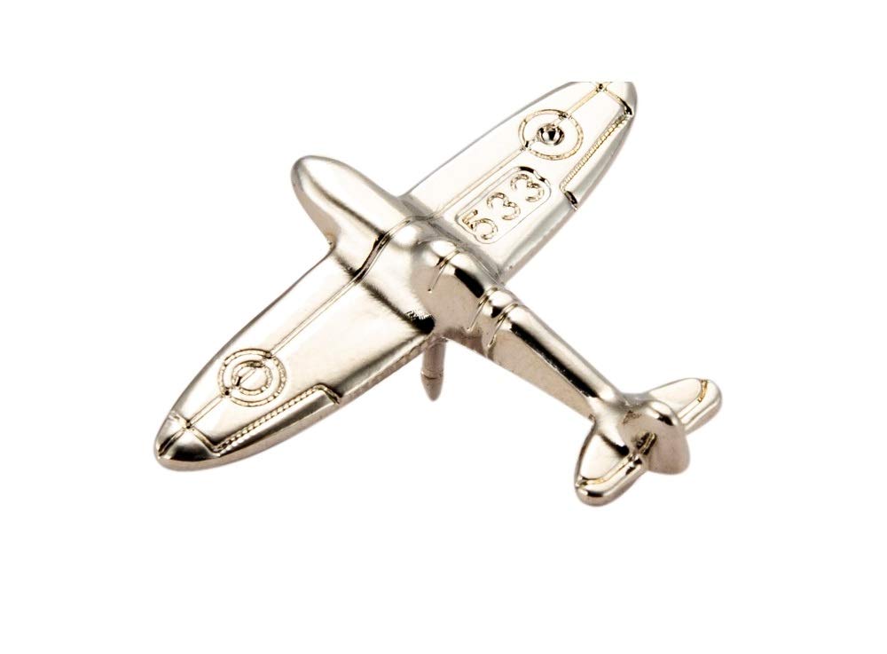 Brooch Lapel Pin for Men Silver Airplane Lapel Pin Badge Coat Suit Wedding Gift Party Shirt Collar Accessories