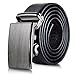 Mio Marino Classic Ratchet Belt - Premium Leather - 1.38 Wide - Adjustable Buckle - Woodland - Jet Black - Adjustable from 28