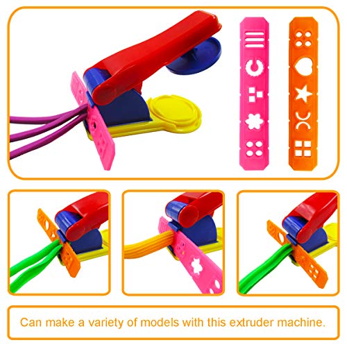 Dough Tools for Kids, Various Rolling Pin, Plastic Extruder, Cutter for Party, Home, School, 31 Pieces by FRIMOONY