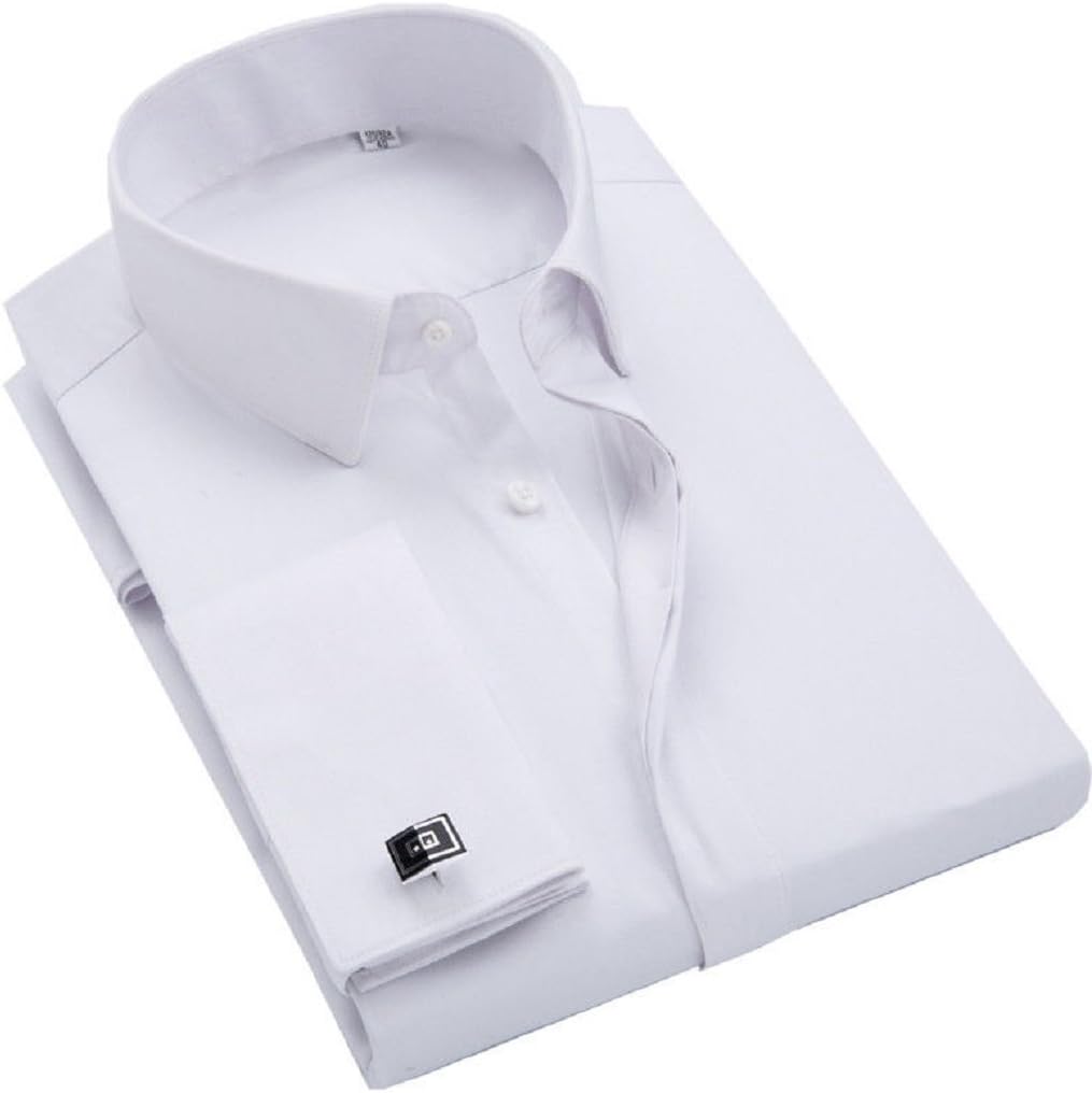 New Mens Formal Italian Designer French Cuff Dress Shirts