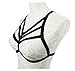 Jelinda Women Harness Elastic Cupless Cage Bra Hollow Out Strappy Crop Top (4), One Size