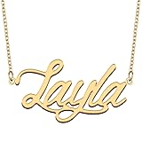 GR35Z9 Layla Name Necklace Gift for Her His Friend