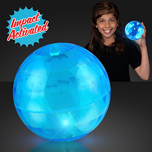 4" Big Blue Bounce Ball with Flashing LEDs