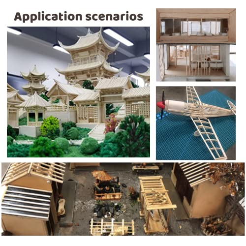 MUXGOA 20 Pcs Wood Sheets,Unfinished Balsa Wood Sheets for Crafts DIY Wood Sheets Thin Wood Sheets for Wooden DIY Ornaments,Scrabble Tiles,House Aircraft Ship Boat,School Projects(150x100x2mm)