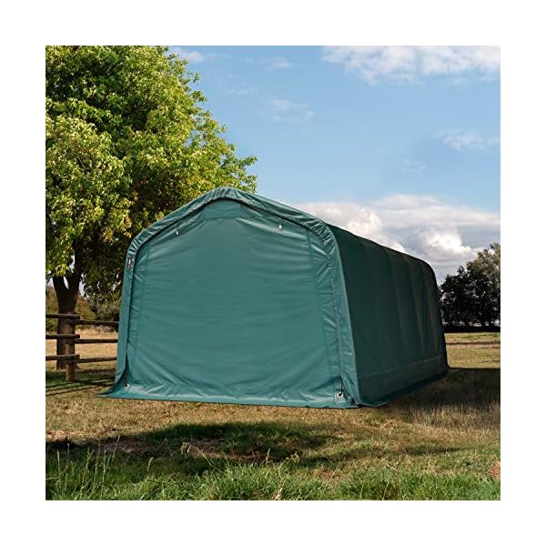 TOOLPORT Box Cavalli 3,3x6 m, Robusto Telo Verde in PVC ca. 550g/m², Protezione per Cavalli, Pecore, Riparo per Animali Marca: TOOLPORT TOOLPORT Box Cavalli 3,3x6 m, Robusto Telo Verde in PVC ca. 550g/m², Protezione per Cavalli, Pecore, Riparo per Animali