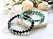 Me&Hz Couple Friendship Distant Bracelets Healing Black Onyx Turquoise Stretch Beaded Bracelets for Lovers