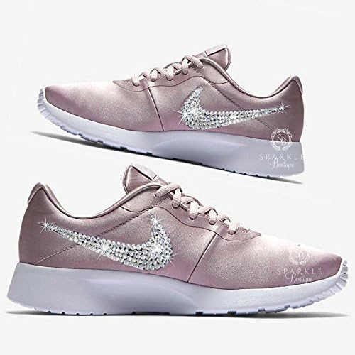 Swarovski ROSE Nike Tanjun - Women's Custom Nike - BLING Nike - Sparkly Nikes - Crystal Nikes - Rose Color - Handmade by SparkleBoutique2U