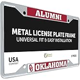 Desert Cactus University of Oklahoma Sooners Metal License Plate Frame for Front or Back of Car Officially Licensed (Alumni)