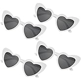 NACHLYNN 4/12/24 Pairs Heart Shaped Sunglasses Bachelorette Sunglasses Love Vintage Heart Glasses for Women Party Weddings