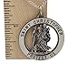 Men's Large Saint Christopher Round Cut Out Medal and Necklace Solid 925 Sterling Silver - 24 Inch 925 Sterling Silver Chain - 32.50 Mm (1.27 Inch)