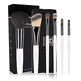 DUcare 6 Pieces Kabuki Makeup Brushes Professional For Face and Eye Blending, Contouring, Highlighting & Setting Powder with Case