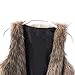Dikoaina Fashion Women Faux Fur Waistcoat Short Vest Jacket Coat Sleeveless Outwear (M)