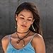 Benevolence LA Leather Choker Bolo Lariat Vegan Suede Long Tie Necklace Girls Women Opal Triangle