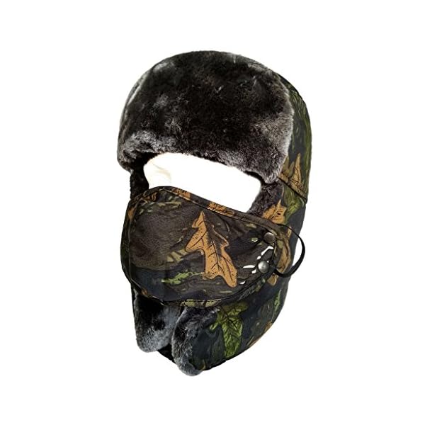 LETHMIK-Camo-Winter-Hunting-Hat-Faux-Fur-Unisex-Trapper-Trooper-Russian-Ushanka-Hat