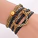 ThyWay 16 Pieces Western Style Hot Handmade Vintage Leather Rope Wrap Bangle Bracelets - Infinity Love Best Friend (Best Friend)