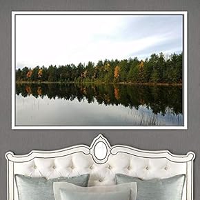 signwin Framed Canvas Wall Art Greenlands Aerial Dark...