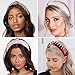 Makone 6 Pcs Headbands for Women, Knotted Headbands Pearl Headband Wide Top Knot Turban Hair Bands, Vintage Velvet Fashion Hair Accessories for Women and Girls