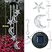 Chasgo Solar Wind Chime Color Changing Solar Mobile Moon and Star Wind Chime LED Moon Light Outdoor Mobile