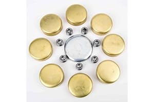 JEGS Brass Freeze Plug Kit | Fits 1965-1990 Big Block Chevy 396-454 Mark IV | Made In USA | Includes 16 Plugs