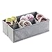 mDesign Fabric Baby Nursery Closet Organizer for Clothing, Socks, Shoes, Bibs - 8 Compartments, Gray