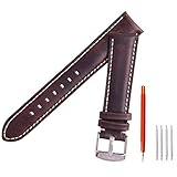 Ritche Leather strap Replacement Watch Bands Straps 22mm-Espresso
