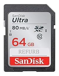 SanDisk Ultra Plus tarjeta de 64 GB SDXC UHS-I, clase 10 80 MB s sdsdunc-064g-gn6in (Refurbished Certificado)