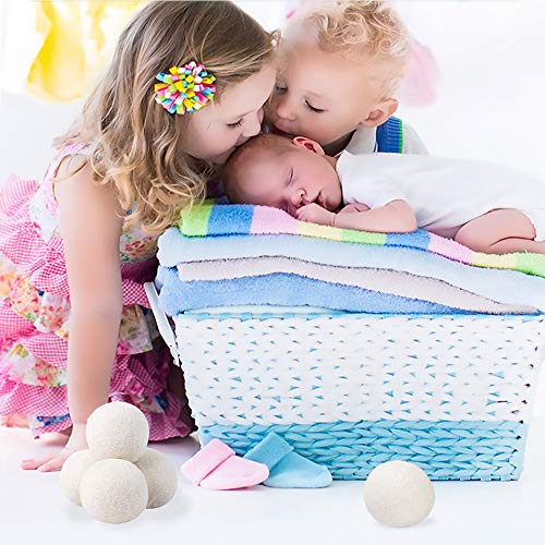 Wool Dryer Balls, Reusable Fabric Softener, 100 New Zealand Organic