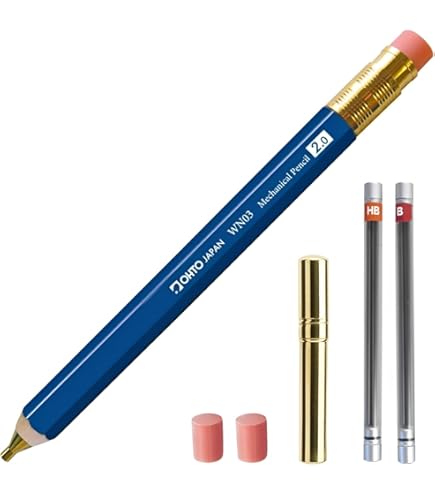 Amazon.com : WN03 Wooden Mechanical Pencil Set, 2.0mm Extra Bold